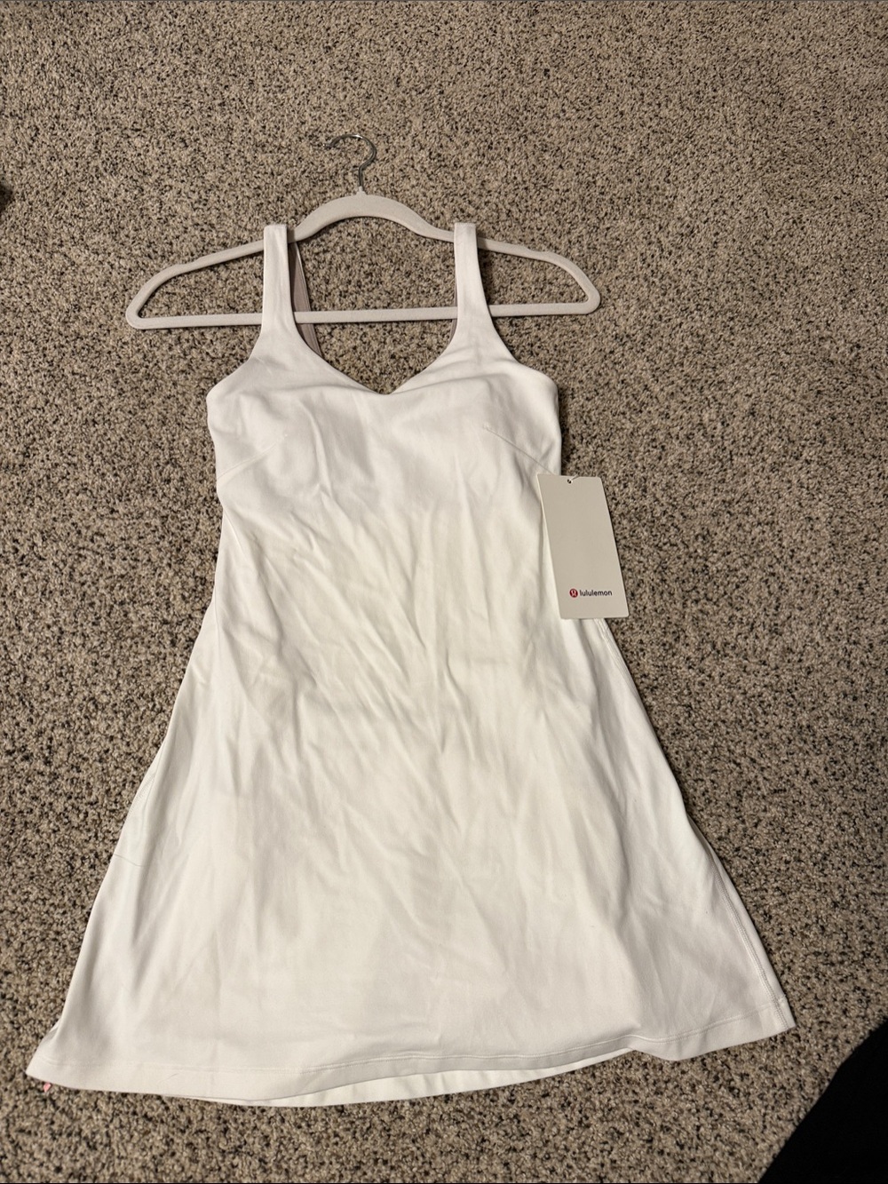 NWT lululemon athletica White Sleeveless Fit-and-Flare Active Dress